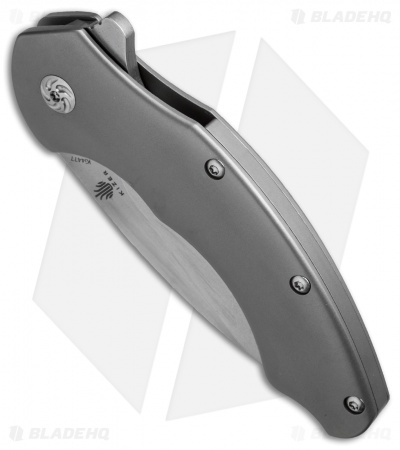 Kizer Degnan Roach Flipper Knife Titanium (3.5" Satin) Ki4477