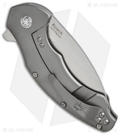Kizer Degnan Roach Flipper Knife Titanium (3.5" Satin) Ki4477