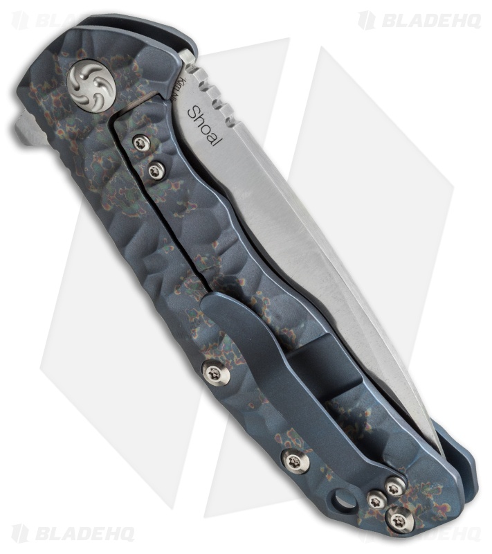 Kizer Ning Shoal Frame Lock Knife Blue Ano Titanium (3.5
