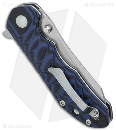 Kizer Vanguard Series Sovereign Flipper Black/Blue G-10 (3.6" Stonewash) V4423A2