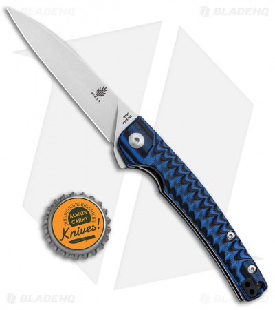 Kizer Vanguard Splinter Flipper Knife Blue/Black G-10 (3.2" Stonewash N690)