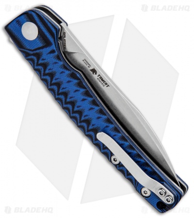 Kizer Vanguard Splinter Flipper Knife Blue/Black G-10 (3.2" Stonewash N690)