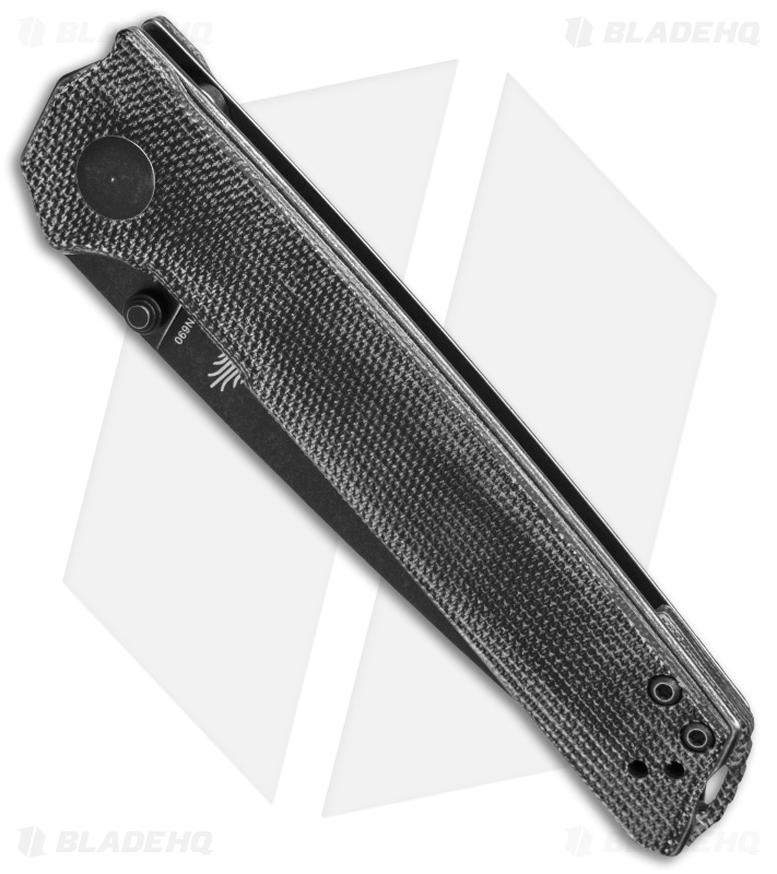 Kizer Vanguard | Domin Liner Lock Knife | Black Micarta - Blade HQ