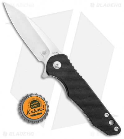 Kizer Mikkel Willumsen Barbosa Liner Lock Knife Black G-10 (3" Satin) V3487N1