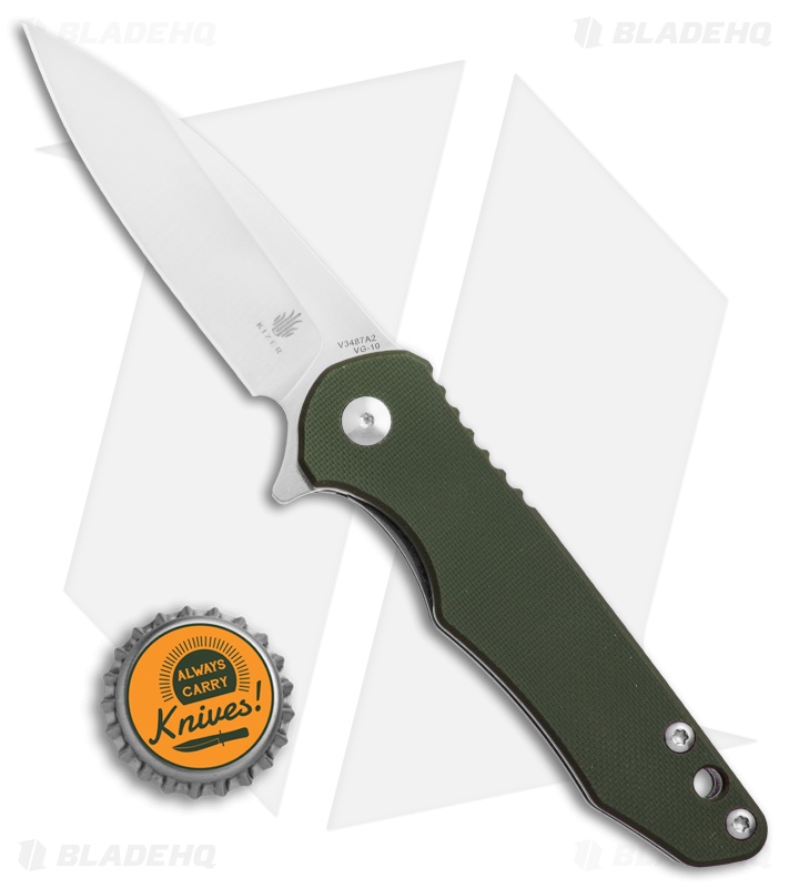 Kizer Mikkel Willumsen Barbosa Liner Lock Knife OD Green G10 (3" Satin) V3487N2
