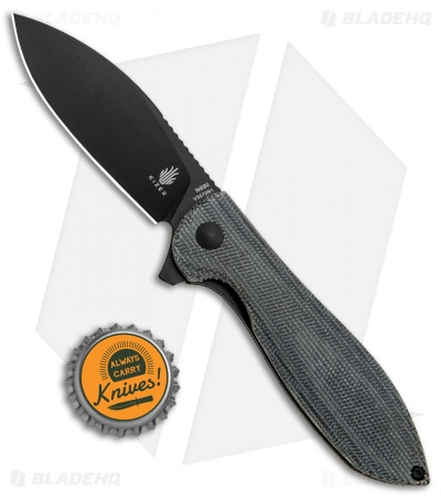 Kizer Vanguard Azo Infinity Liner Lock Knife Black Micarta (3" Black) V3579