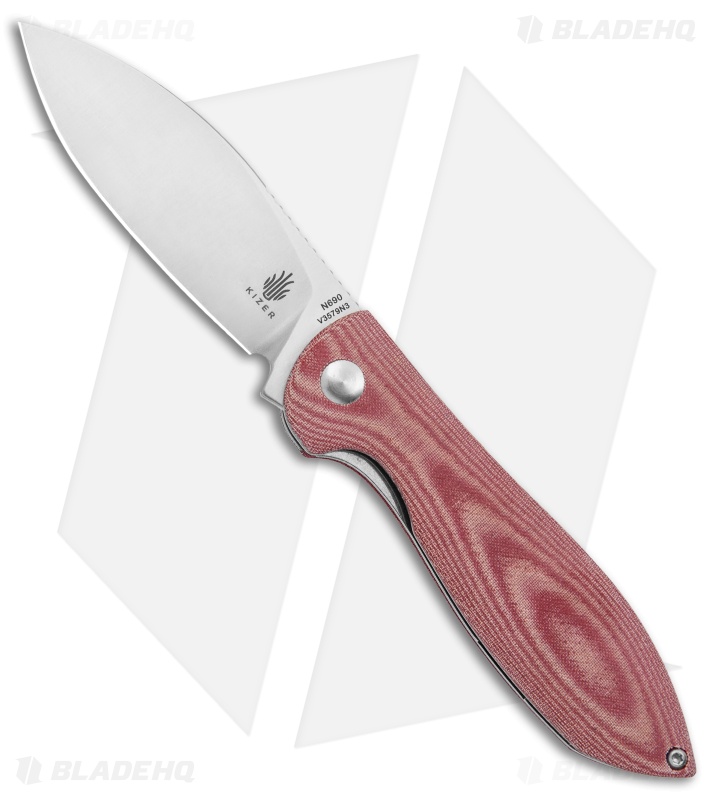 Kizer Vanguard Azo Infinity LL Knife Red Micarta - Blade HQ