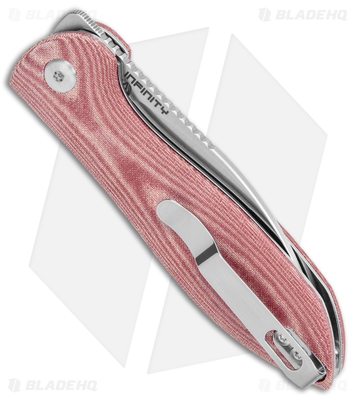Kizer Vanguard Azo Infinity Liner Lock Knife Red Micarta (3" Satin) 