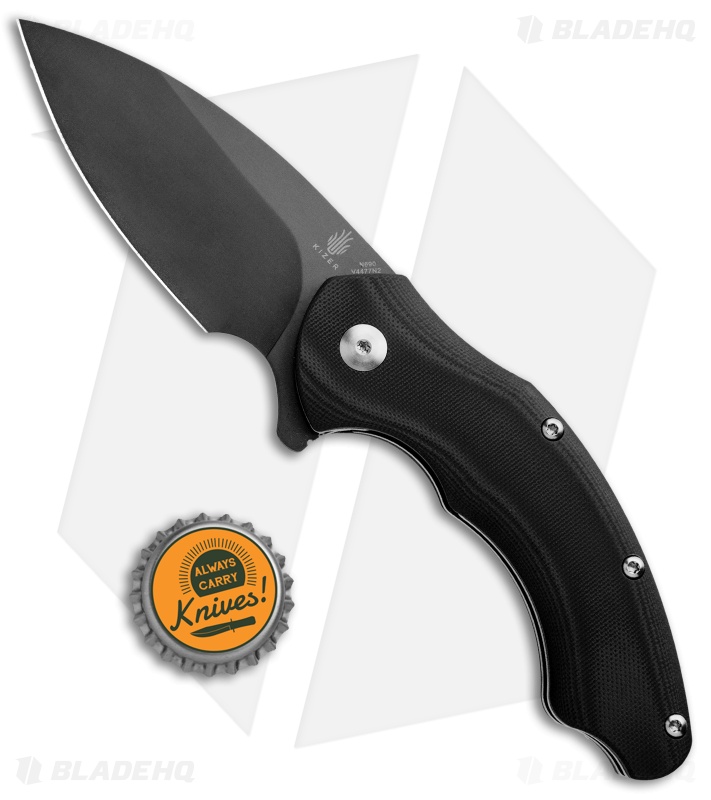 JUPITER KKデス Kizer Vanguard Degnan Roach - Flipper Knife | Black G-10 +