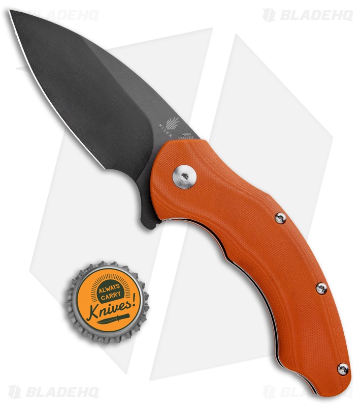 Kizer Vanguard Degnan Roach - Flipper Knife | Orange G-10 +