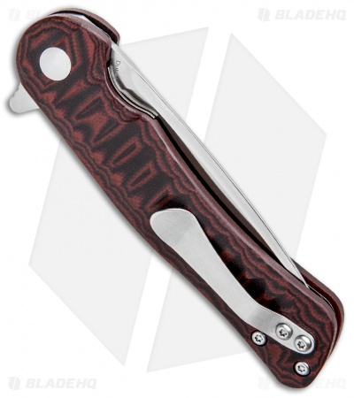 Kizer Vanguard Dukes Liner Lock Flipper Knife Black/Red G-10 (3" Satin) V3466N2