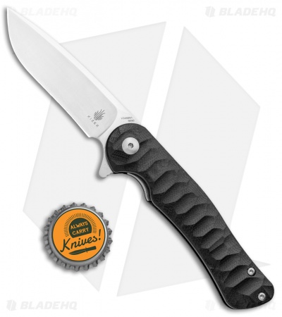Kizer Vanguard Dukes Liner Lock Flipper Knife Black G-10 (3