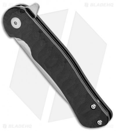 Kizer Vanguard Dukes Liner Lock Flipper Knife Black G-10 (3" Satin) V3466N1