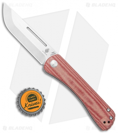Kizer Vangard Helbig Pinch Slip Joint Knife Red Micarta (3" SW) V3009