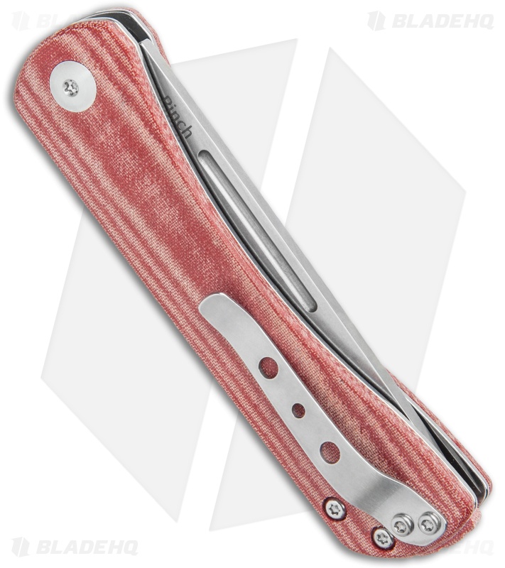 Kizer Vangard Helbig Pinch Slip Joint Knife Red Micarta (3" SW) V3009
