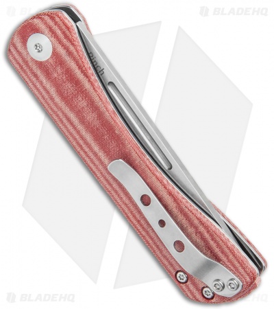 Kizer Vangard Helbig Pinch Slip Joint Knife Red Micarta (3" SW) V3009