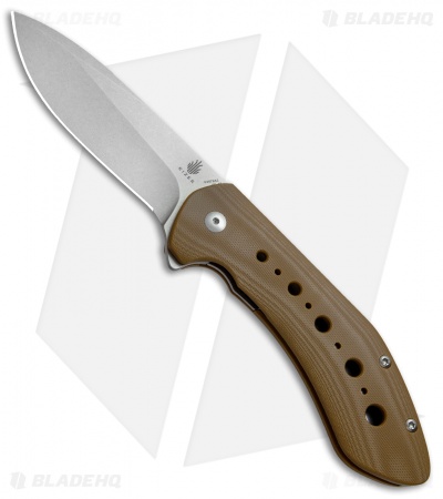 Kizer Vanguard Kala Liner Lock Knife Brown G10  (3.75" Stonewash) V4479A2