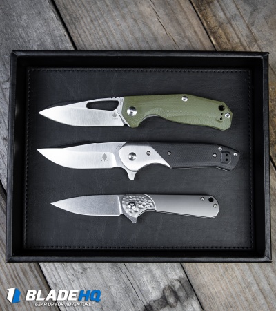 Kizer Envoy Frame Lock Knife Titanium (3" Stonewash) Ki3493