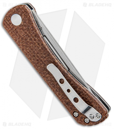 Kizer Vanguard Rolf Helbig Pinch Folder Brown Micarta (3" Satin) V3009N2