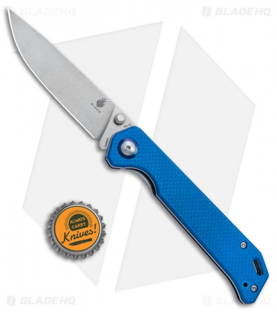 Kizer Azo Vanguard Series Begleiter Knife Blue G-10 (3.5" Stonewash) V4458A3