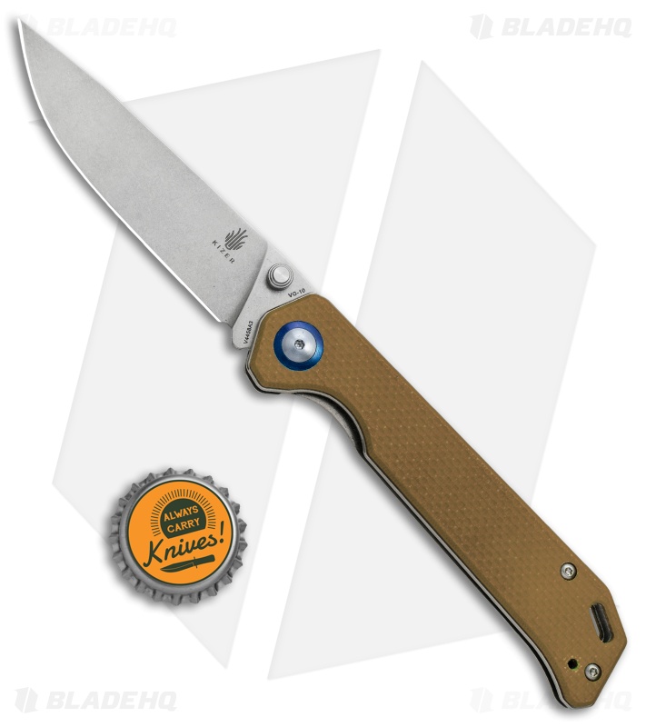 Kizer Azo Vanguard Series Begleiter Knife Brown G-10 (3.5