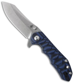 Kizer Vanguard Series Sovereign Flipper Black/Blue G-10 (3.6" Stonewash) V4423A2