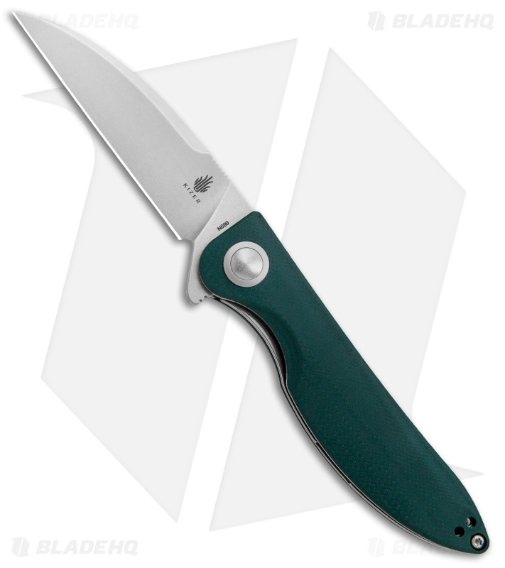 【すわっぐく】 Kizer Swaggs | Swayback Liner Lock | Green G-10 - Blade HQ