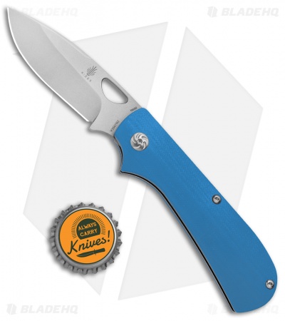 Kizer Vanguard Vagnino Zipslip Slipjoint Knife Blue G-10 (2.8" Stonewash) 