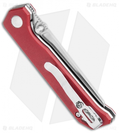 Kizer Azo Vanguard Mini Begleiter Liner Lock Knife Red Micarta (2.8" Satin)