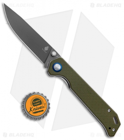 Kizer Azo Vanguard Series Begleiter Knife Green G-10 (3.5" Gray) V4458N2