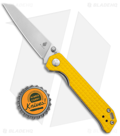 Kizer Azo Vanguard Mini Begleiter Liner Lock Knife Yellow G-10 (2.8" Satin)