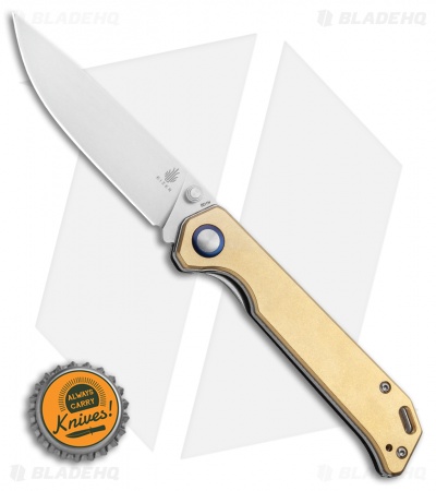 Kizer Vanguard Brass Begleiter Liner Lock Knife (3.5" Stonewash)