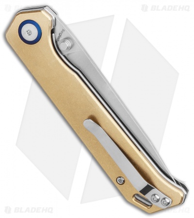 Kizer Vanguard Brass Begleiter Liner Lock Knife (3.5" Stonewash)