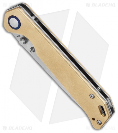 Kizer Vanguard Brass Begleiter Liner Lock Knife (3.5" Stonewash)