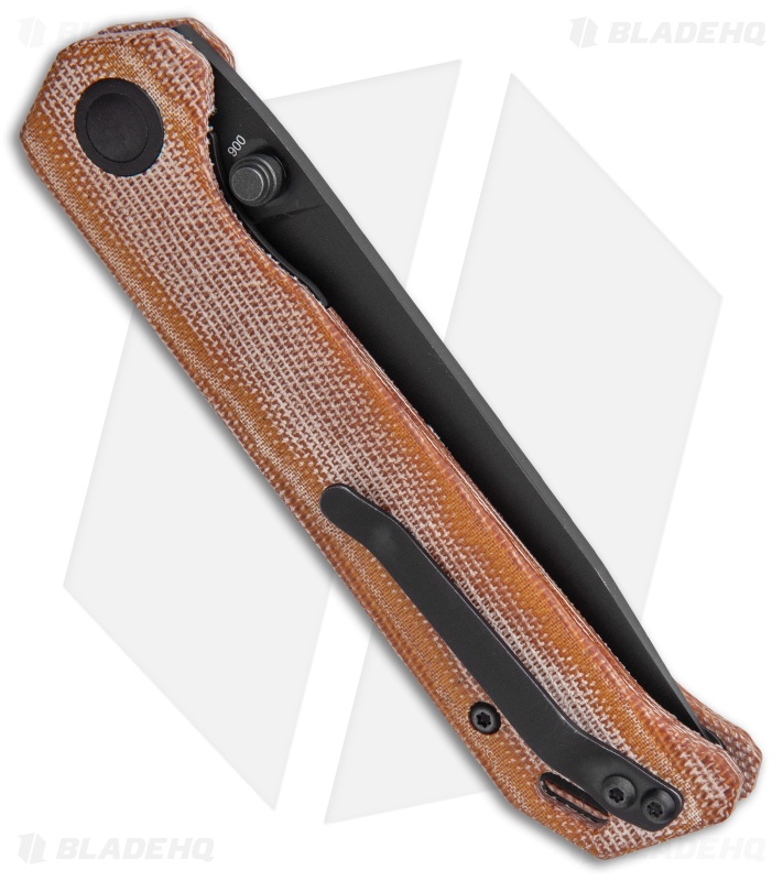 Kizer Azo Vanguard Series Begleiter Knife Natural Micarta (3.5" Black BD1N)