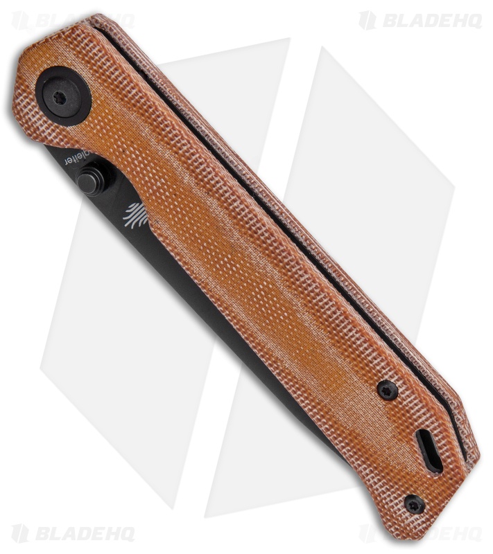 Kizer Azo Vanguard Series Begleiter Knife Natural Micarta (3.5" Black BD1N)