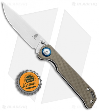 Kizer Azo Vanguard Series Mini Begleiter Knife Tan G-10 (2.8" Stonewash)