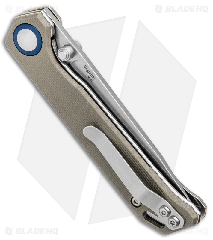 Kizer Azo Vanguard Series Mini Begleiter Knife Tan G-10 (2.8" Stonewash)