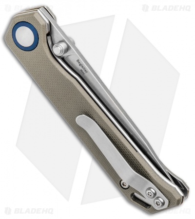 Kizer Azo Vanguard Series Mini Begleiter Knife Tan G-10 (2.8" Stonewash)
