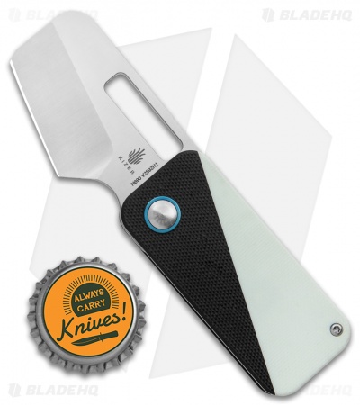 Kizer Walnut Slip Joint Knife Black/White G-10 (2" Stonewash) V2592N1