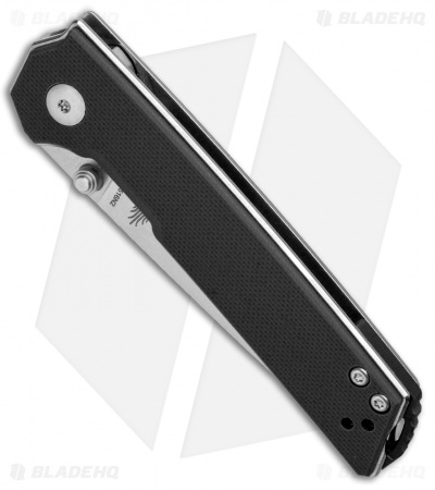 Kizer Vanguard Domin Mini Liner Lock Folding Knife Black G-10 (2.9" Stonewash)