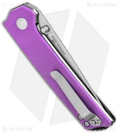 Kizer Vanguard Domin Mini Liner Lock Folding Knife Purple G-10 (2.9" Stonewash)