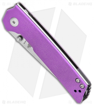 Kizer Vanguard Domin Mini Liner Lock Folding Knife Purple G-10 (2.9" Stonewash)