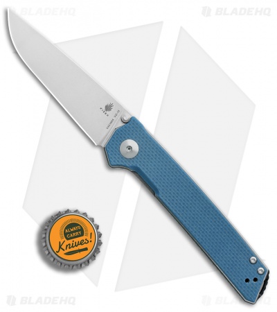 Kizer Vanguard Series Domin Liner Lock Knife Blue G-10 (3.5" Stonewash) V4516A3