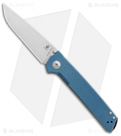 Kizer Vanguard Series Domin Liner Lock Knife Blue G-10 (3.5" Stonewash) V4516A3