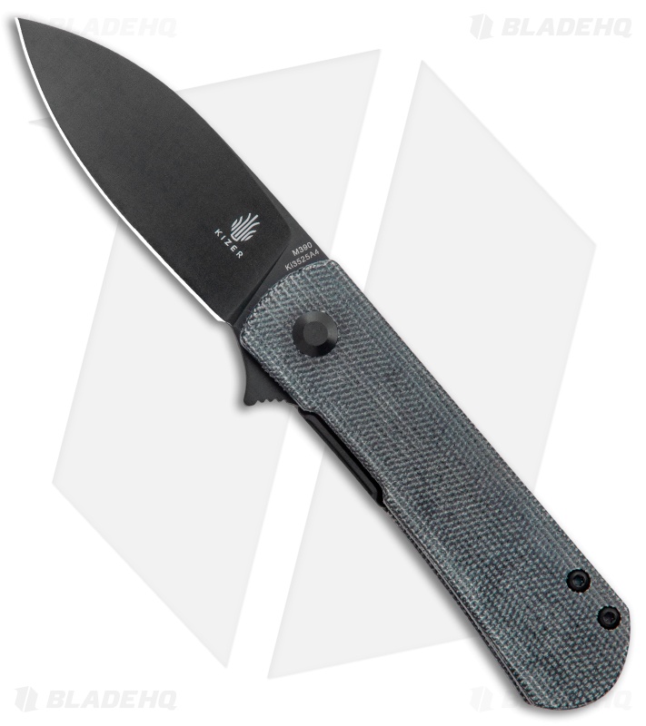 Kizer Laconico Yorkie Liner Lock Knife Black Micarta (2.5