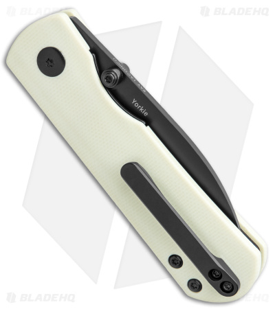 Kizer Laconico Yorkie Liner Lock Knife Ivory G-10 (2.5" Black )