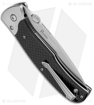 Kizlyar Supreme Knives Prime Liner Lock Knife Carbon Fiber (3.375" Satin)