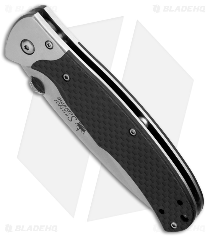 Kizlyar Supreme Knives Prime Liner Lock Knife Carbon Fiber (3.375" Satin)