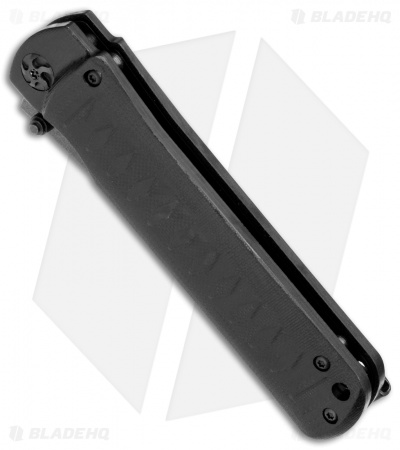 Kizlyar Supreme Knives Whisper Liner Lock Knife Black G-10 (3.75" Black SW)